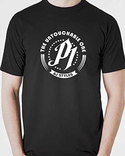 Wwe AJ Styles The Untouchable One (3) T shirt Mens, Kids childrens, Ladies A.J Wrestling Black Grey (Kids 12-14, Black)