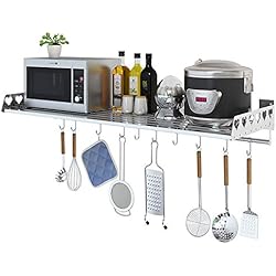 Étagère De Cuisine Murale En Inox Pour Four à Micro-Ondes