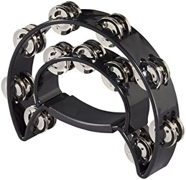 Peace Tm-2b-Bk 22 Pairs of Jingles ABS Half Moon Tambourine - Black
