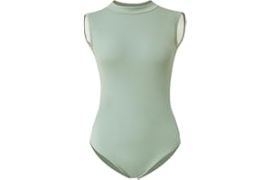 ROYAL SMEELA Ärmellos ballett trikot erwachsene stehkragen ballettbody damen ballerina trikots rückenfrei balletttanzbody balletttanztrikot frauen tanzen body