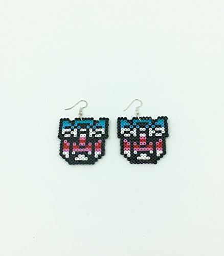 Transformers inspired Autobots logo pixel bead earrings