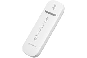 Eacam 4G LTE WiFi Modem 150Mbps Portable WiFi USB WiFi Dongle with WiFi Hotspot for Europea Asia and Africa Region(White)