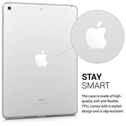 kwmobile Hülle für Apple iPad 9.7 (2017) – Smartcover Kompatibles Backcover Case Tablet Schutzhülle TPU Silikon – Tabletcase Cover Transparent - 3