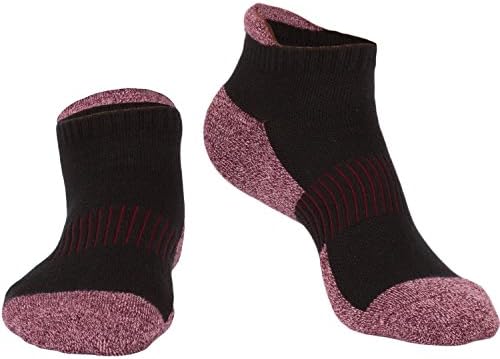 Fracer Women's Cushion Low Cut Intensity Single Tab Running Socks(Pack of 3,Black Brown)