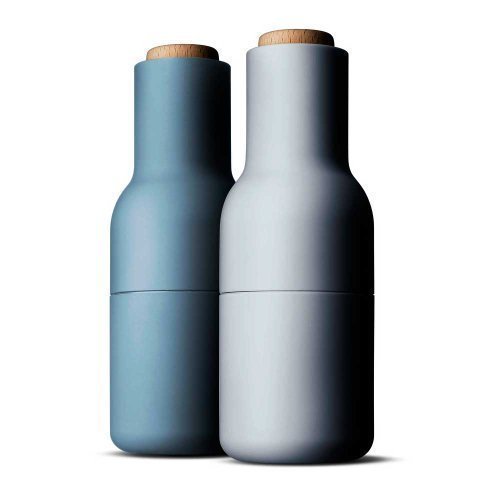 Menu Salz- und Pfeffermühle in Flaschenform, klein, Blau, 1 Paar