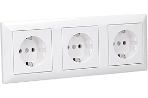 Jung AS500 prises A1520WW + cadre triple AS583WW - Kit complet blanc alpin brillant