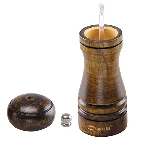Nature Gewürzmühlen Eichenholz 5.7 * 1.96 Zoll Pfeffermühle Salzmühle - 2