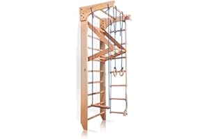 SPORTBABY Escalera Sueca Barras de Pared Kinder-4-240, Gimnasia de los niños en casa, Complejo Deportivo de Gimnasia