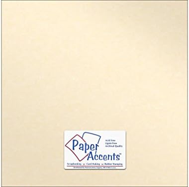 Accent Design Paper Accents ADP1212-5.8820 12 x 12 Pearlized Cameo Cardstock