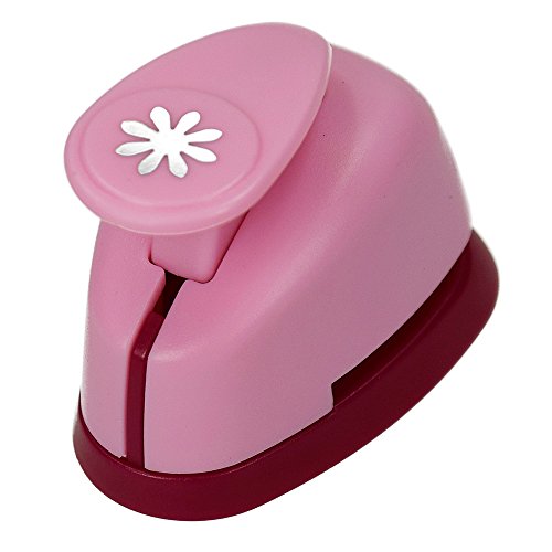 efco 1789914 Stanzer XS, Gänseblümchen Motivstanzer, Metall, rosa, 5 x 3,5 x 4 cm
