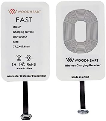 Type C Wireless Charging Receiver, WOODHEART Universal Super Speed Ultra Slim High Efficiency Wireless Charging Receiver for LG G5, Huawei P9, Honor 8, Nexus 6P, HTC 10, OnePlus 3 and other USB-C Devices