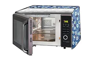 Stylista Microwave Oven Cover for Borosil Prima 25 Liter 1500 Watt Convection Oven Toaster Griller (OTG) Floral Pattern Blueish Grey