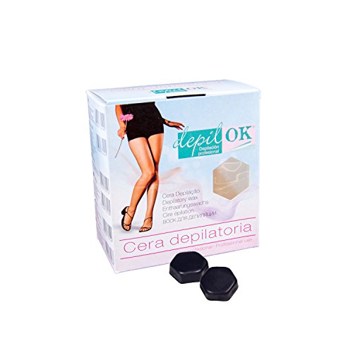 Depil OK blocs Cire Noir pour les épilation au niveau des jambes, bras et le visage Domaine dans pratique 1 kg