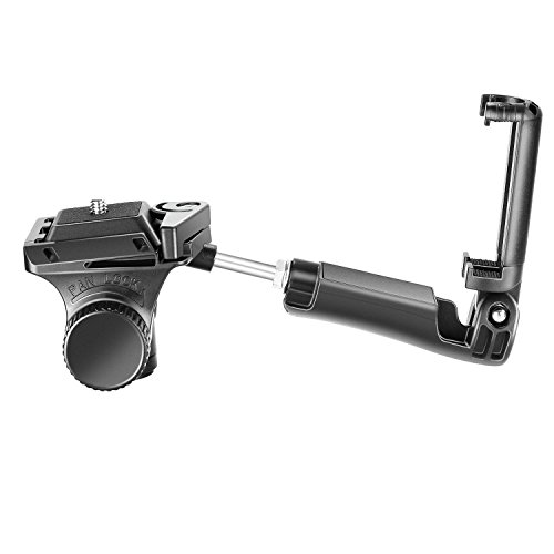 Neewer treppiede testa a sfera con 1/10,2Â cm piastra a innesto rapido con manico 2-in-1Â bar/telefono cellulare della clip per Canon Nikon Sony DSLR fotocamera digitale, videocamera, smartphone Samsung (nero)