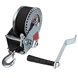 Verankerungshaken mit Sicherheitsklinke.Das einstufige Vorwärts- und Rückwärts-Ratschengetriebe bietet eine einfach zu bedienende Einwegkurbel.