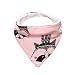 Decorie Baby Kids Lovely Pattern Design Triangle Towel Feeding Bibs (Pink)