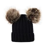 Hilai Cute Baby Pom Pom Hat Enfant Confortable Chapeau Plus Chaud Fashion Style Enfants Bonnet tricoté pour l'automne et l'hiver 4 Couleurs