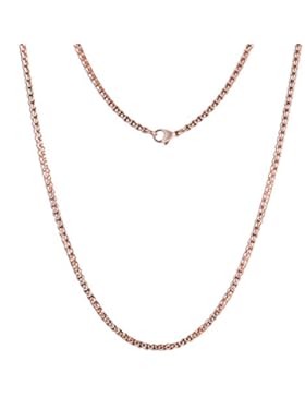 Meilanty Damen Halskette 80cm Rosegold Edelstahl Ketten
