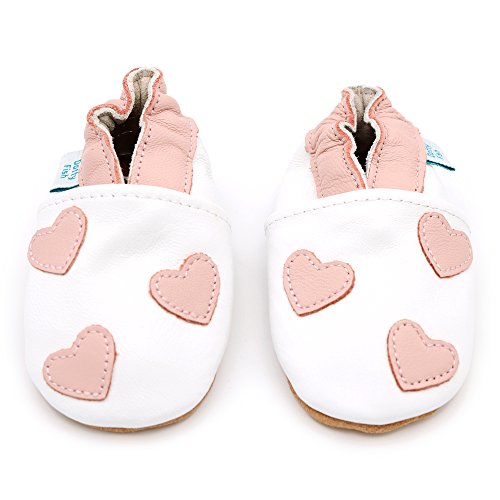 Weiche Baby und Kleinkind Lederschuhe – Dotty Fish – Mädchen – Herzen - 3