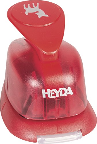 HEYDA Weihnachtsmotiv-Locher Bambi, klein Farbe rot, Hebel-Motivstanzer aus Kunststoff, mit – 1 Stueck 203687604 - 3