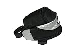Borsetta sottosella bici MTB / Tessuto rifrangente / con supporto in plastica. Borsello per bici/bicicletta MTB / Mountain Bike / Gravel. MADE IN ITALY (TEC_73_P)