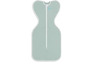 Love To Dream Swaddle Up Lite, Medium (6-8.5kg), Ultra-light Fabric for Warm Temperatures (24-27°C), Arms Up Position, Baby Swaddle, Twin Zipper for Easy Nappy changes, Olive