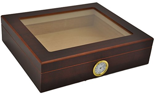 Humidor für 20 Zigarren Glasdeckel Außenhygrometer - 3