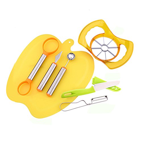 (7 Kits) Messer von Obst/Allesschneider Obstschale/Mahlwerk/Sparschäler/Melone Skulptur/Tablett von Obst Mandoline Multifunktionale