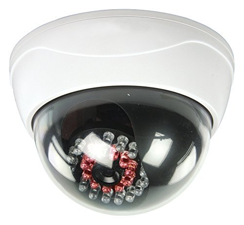 Eurosell KAMERAATTRAPPE IP44 Profi Dome Kamera Dummy mit leuchtenden IR LEDs LED Überwachungskamera Attrappe Aussenbereich Kameraatrappe Innen Außen Fake Überwachung Haus Sicherheit Security Eurosell KAMERAATTRAPPE IP44 Profi Dome Kamera Dummy mit leuchtenden IR LEDs LED Überwachungskamera Attrappe Aussenbereich Kameraatrappe Innen Außen Fake Überwachung Haus Sicherheit Security