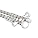 Produktbild Interdeco Gardinenstange Chrom / Weiß doppelläufig aus Metall 20 mm Ø Prestige Luino, 180 cm