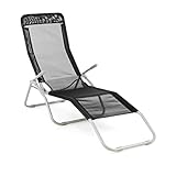 Die Liege hat eine Gesamtlänge von ca. 160 cm, die Liegefläche beträgt ca. 140 x 48,5 cm