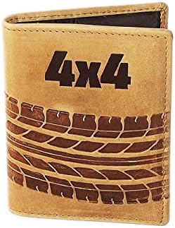 4x4 Leather Designer Double Card Holder Wallet