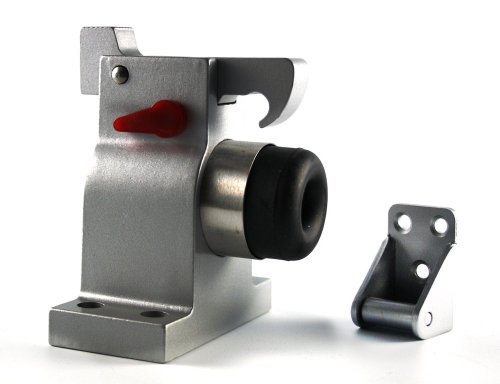 1 X Türstopper TS-83030 Grau Massiver Alu Guss Bodenmontage mit Feststeller Türpuffer