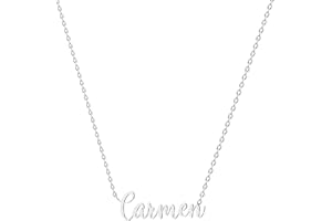 various Collar Nombre Acero Inoxidable-Colgante Nombre Personalizado Plateado para Collar Mujer-Regalos Personalizados para Mujer Madres Niña Parejas, Mejor Amiga