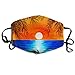 Produktbild WBinHua Masken, Masken für Erwachsene, Mask Face, Mouth Mask, Breathable Mask Anti Dust, Unisex Palm Tree Beach Holiday Sun Printed Cotton Mouth-Masks Face Mask Polyester Anti-dust Masks