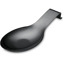 Poggia Cucchiaio Acciaio Inossidabile, da 18cm, poggiamestolo per Piano Cottura, Porta Utensili da Cucina per Mestoli, Pinze, Posate, Spatola, Lavabile in Lavastoviglie
