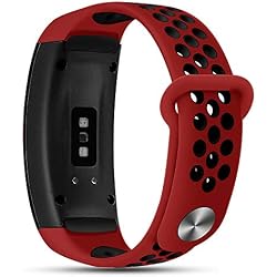 Cyeeson Samsung Gear Fit 2 SM-R360/ Samsung Fit 2 Pro/Samsung Gear Fit R350 Watch Pulsera de Repuesto de Silicona Suave Color Ajustable Banda de Gel Correa de Reloj Pulsera Band