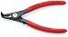 Produktbild KNIPEX 49 41 A11 Präzisions-Sicherungsringzange mit Überdehnungsschutz grau atramentiert mit rutschhemmendem Kunststoff überzogen 130 mm