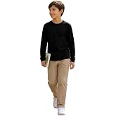 İNCİLİ LİFE Siyah Unisex &Ccedil;ocuk Basic Uzun Kollu Tiş&ouml;rt - G&uuml;nl&uuml;k Okul Giyimi (Erkek &Ccedil;ocuk)