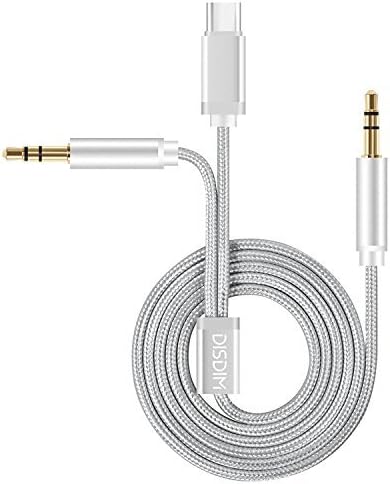 DISDIM Moto Z Aux Adapter 2 in 1 Male Type C to Male Audio Cable with 3.5 mm Headphone Jack Splitter Cord for Motorola Moto Z, Xiaomi 6, Le Pro3, iPhone 6s, Android Smartphone to Car / Home Speaker