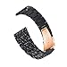 Produktbild Muium Für Samsung Galaxy Watch Active,Luxus Acetel Fiber Mode Uhrenarmbandgurt HR Armband Casual Sport Uhrenarmband Handgelenk Ersatzband Zubehör Kompatibel für Fitbit Inspire (Schwarz)