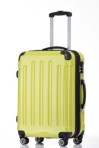 Preisvergleich Produktbild BEIBYE Hartschalen Koffer Trolley Rollkoffer Reisekoffer 4 Zwillingsrollen (76cm -110L, Grün)