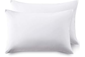 Hansleep Funda de Almohada 40x70cm de Microfibra - Juego de 2 Fundas de Almohadas 70x40cm - Fundas de Cojines de Calidad con una Suavidad Incomparable Blanco