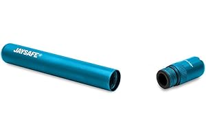 FIRE-FLOW™ Jaysafe® Premium Joint Holder Case in Blue for All Filter Sizes, Activated Carbon Filter, Aluminium Case, Metal Tube, Odour-Proof, Waterproof (Blue), blue, outdoor" or "adventure