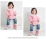 Rosa Engels Flügel modisches Sleeved Lätzchen, für 6 Monate Kleinkind bis 3 Jahre alte Kinder, iMeMine