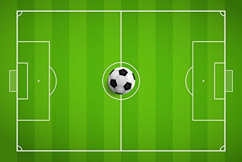 Magnettafel Pinnwand Memoboard mit Motiv Fußballfeld Größe 100 x 80 cm - 2