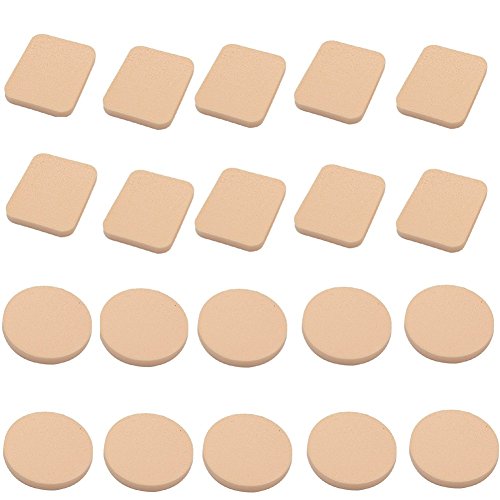 Homgaty 20pcs Women Cosmetic Foundation Sponges Powder Make Up Blusher Facial Pads