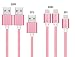 Produktbild Lightning-Kabel, (3 Pack) alook 2 10 ft 1 3 Ft Nylon geflochten USB Ladekabel für iPhone 6,6plus, 6S, 6S Plus, 5S, 5 C, 5, iPad Mini, Air, iPad5, iPod 3 Pack (Rose Gold/Pink)