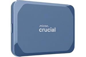 Crucial X10 2TB External Portable SSD Drive - Up to 2100MB/s, USB-C 3.2 Gen2, IP65 Dust and Water Resistant, External Solid State Drive, Matte Blue - CT2000X10SSD9-02
