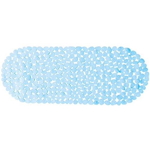 MSV 2108471 Teppich Pebbles, Badewanne Blau 39 x 99 cm